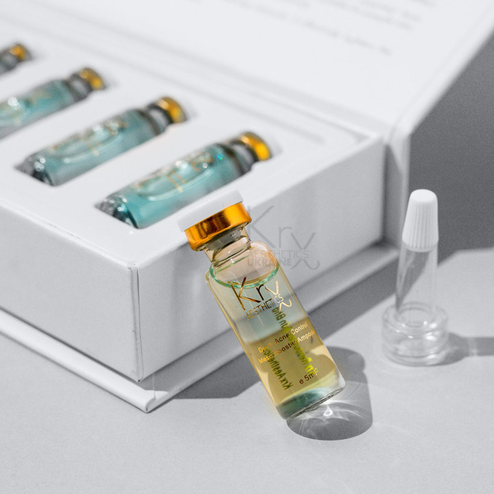DERM ACNE CONTROL MESO BOOSTER AMPOULE. Гелевый бустер-концентрат с Биотином и Салициловой кислотой для работы с акне и постакне. Ампула 5 мл