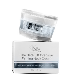NECK LIFT CREAM. Интенсивный анти-эйдж крем для шеи и декольте с 6-ю видами растворимого Микроколлагена (коллагеновые нити) и 22-мя активными ингредиентами для клеточного омоложения, 50 гр